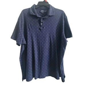 Polo Ralph Lauren Men's Custom Slim Fit Navy Diamond Pattern Polo Shirt size XL